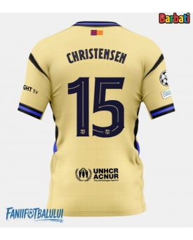 Barcelona Andreas Christensen #15 Tricou Fotbal Replică 2025-26 Barbati Deplasare